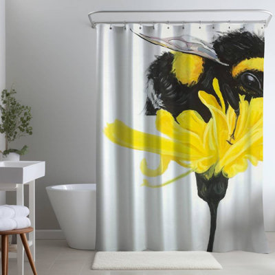 Brightbill – Polyester Shower Curtain, Dye Sublimation Print, 71" W × 74" L