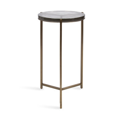 Aguilar Modern Round Glass Side Table
