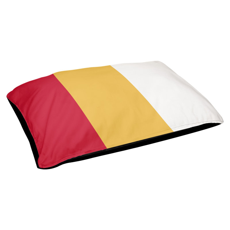Coussin Detroit, Red/Yellow/White, Medium (28" W x 18" D x 6" H)