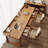 Walnut Rectangular Solid Wood with 3 drawers desk-109470644