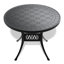 All-Weather 3: 2 chaises pivotantes et table ronde, structure noire, résistance aux intempéries, sièges ergonomiques, assemblage simple