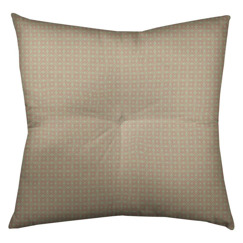 Coussin Katelyn Elizabeth, 30 po x 30 po, Brun / Vert