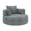 Fauteuil demi-tonneau pivotant à 360 °, siège d'appoint rond moderne et confortable avec siège extra large et profond-486962483