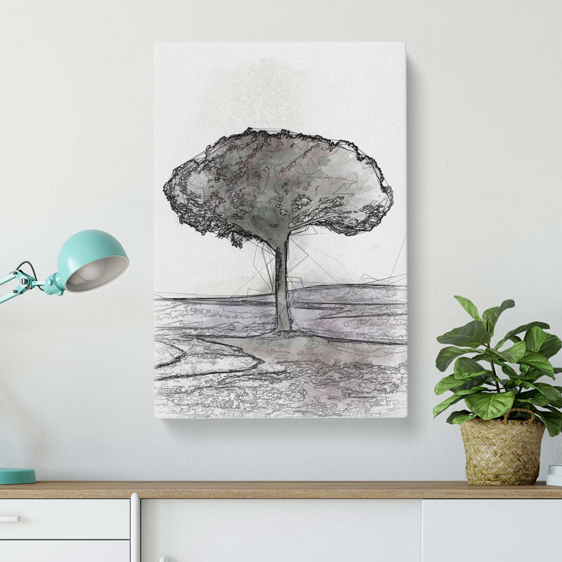 Tree in Tuscany Italy in Abstract - Wrapped Canvas, 91cm H x 60cm W x 3cm D