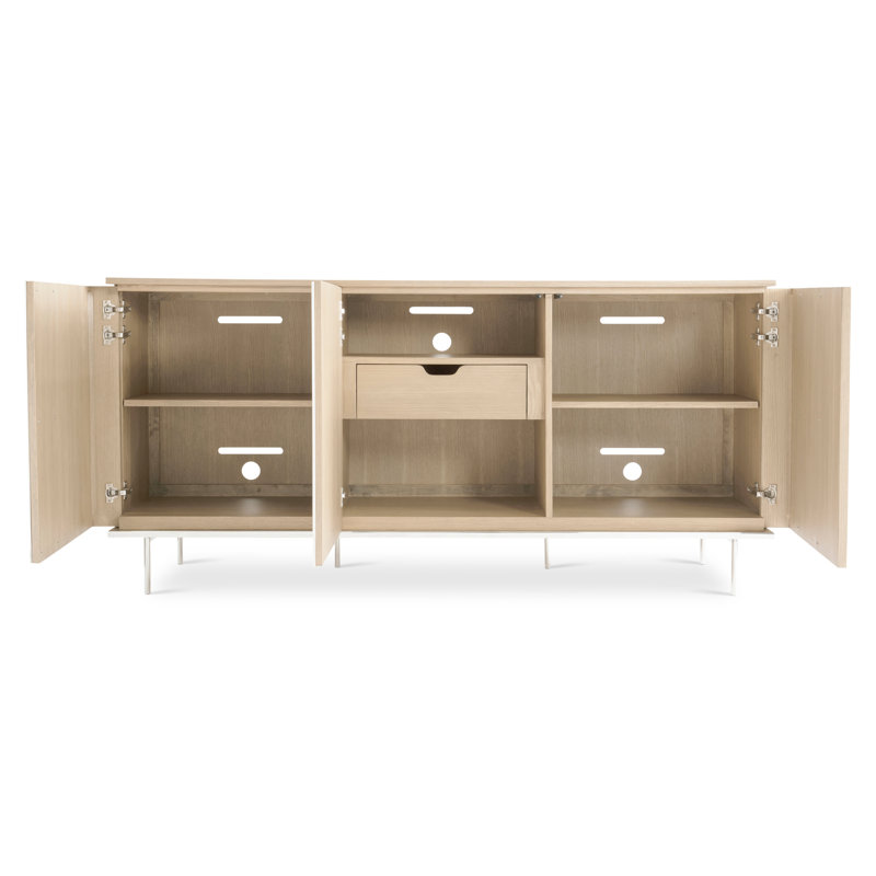 Modulum 75'' Brown and White Solid Wood Sideboard