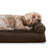 Plush & Suede Full Support Orthopedic Foam Sofa Style Bolster Dog Bed-51304721-51304720