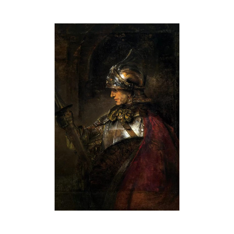 A Man In Armour, 1655 by Rembrandt Van Rijn - Wrapped Canvas Print, 66.04 cm H x 45.72 cm W x 1.91 cm D