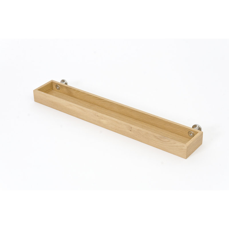 Ilai Oak Solid Wood Accent Shelf, Brown