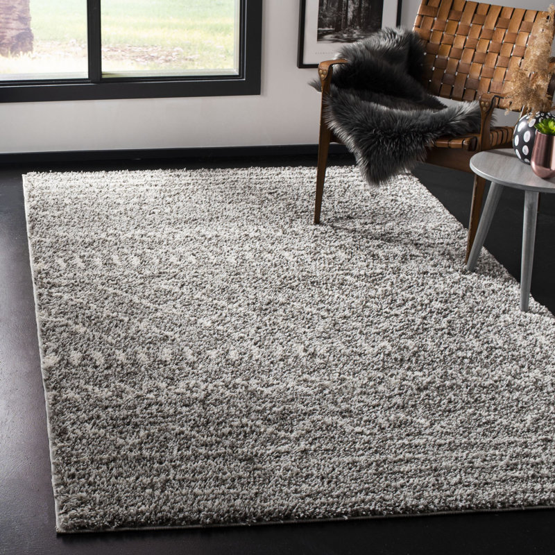 Develin Performance Geometric Rug, Rectangle 10' x 14', Brown/Ivory