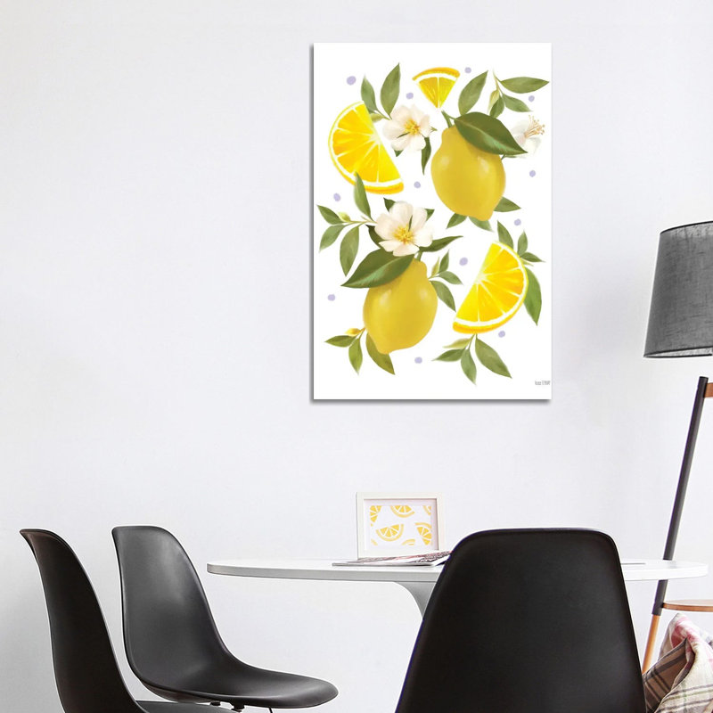 Citrus Lemon Botanical by House Fenway - Wrapped Canvas Print, 101.6 cm H x 66.04 cm W x 1.91 cm D