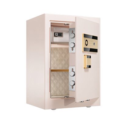 16.54"Small household champagne-colored security safe