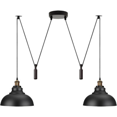 2 - Light Black Dome Pendant
