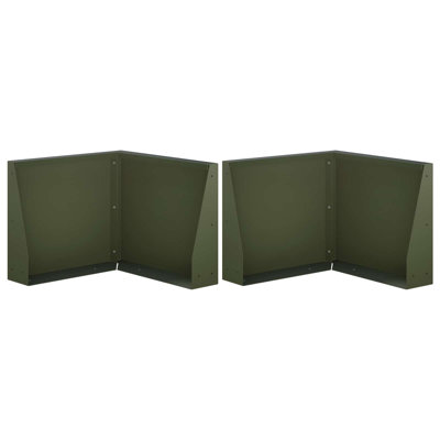 30 cm H x 50 cm W Steel with 2 Panel(s) Included