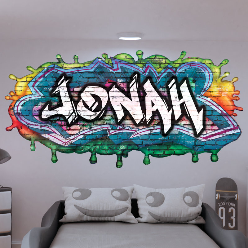 Graffiti Non-Wall Damaging Wall Decal, 25" H x 49.5" W, Yes