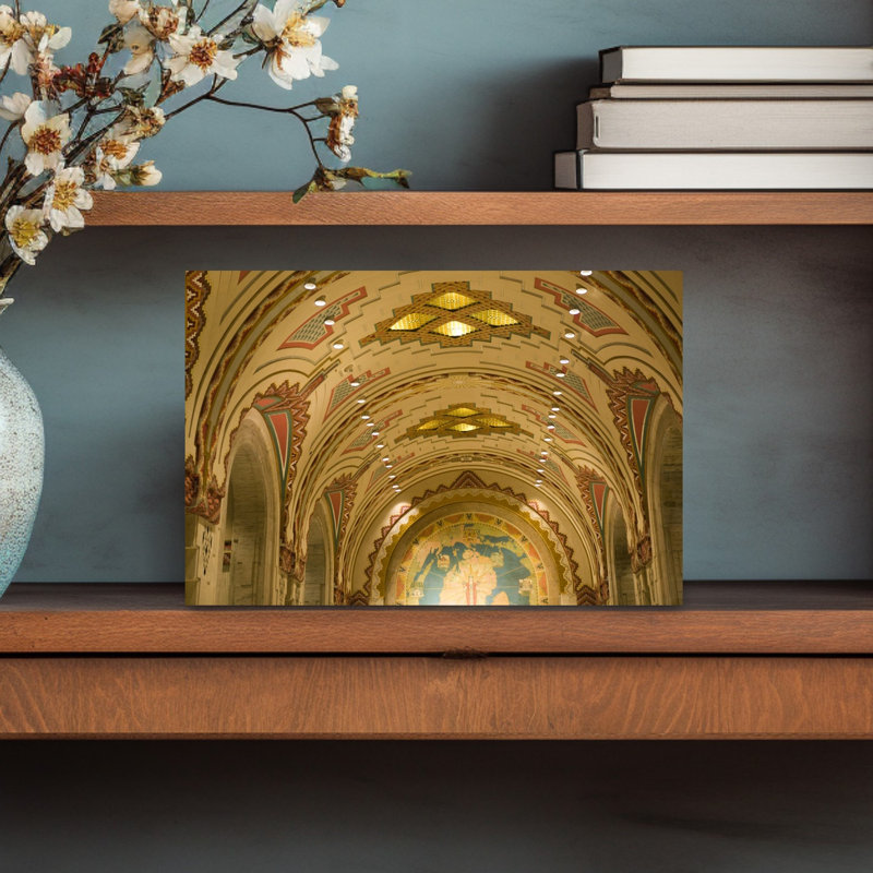 Mosaic Ceiling Guardian Building Detroit Michigan USA by Walter Bibikow - Wrapped Canvas Print, 45.72 cm H x 30.48 cm W