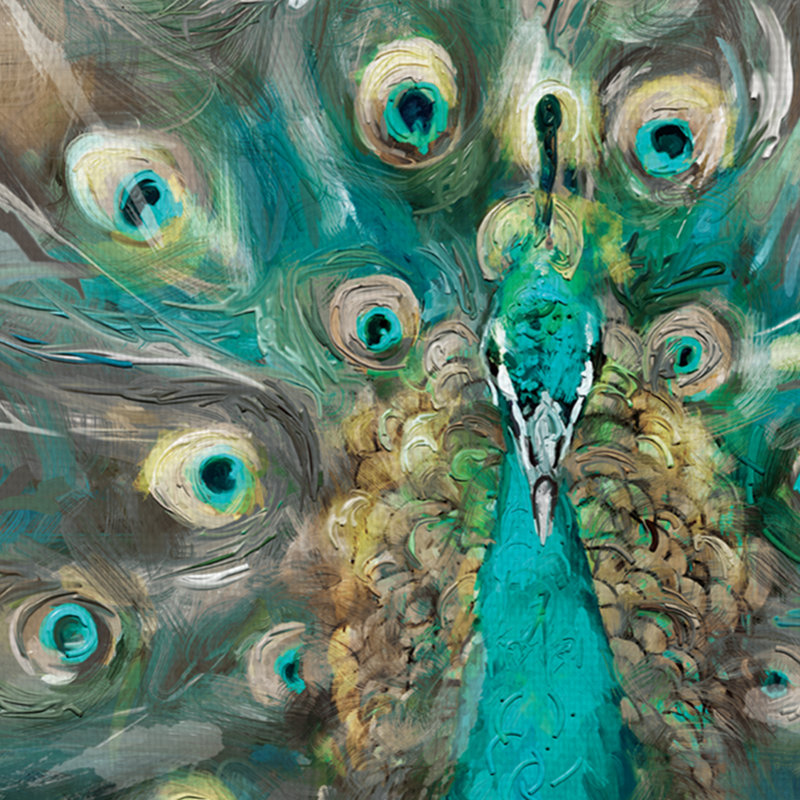 Couleurs de paon - impression sur toile tendue