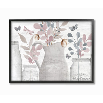 " Flower Jar Neutral Painting "