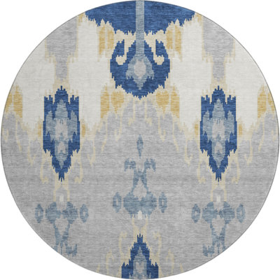 Premium Machine Washable Prisco Navy Rug