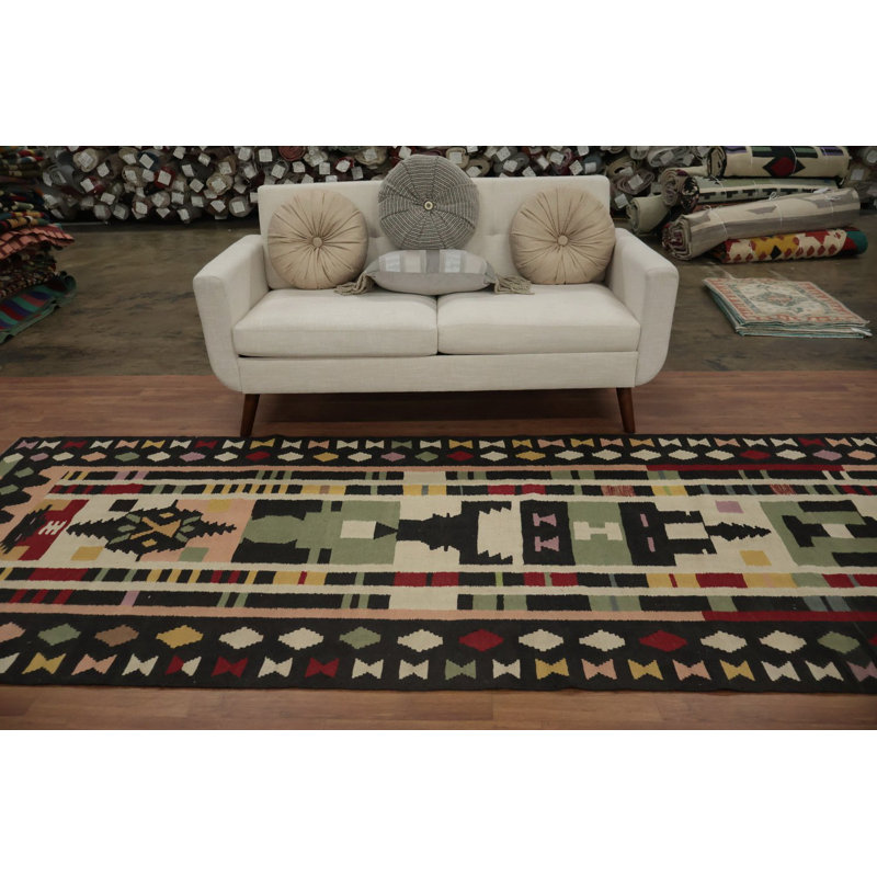 Handwoven Kilim Oriental Runner Rug 4x12