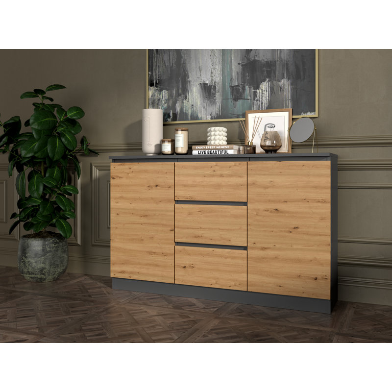 Lecuyer 3 Drawer Chest, Light Brown