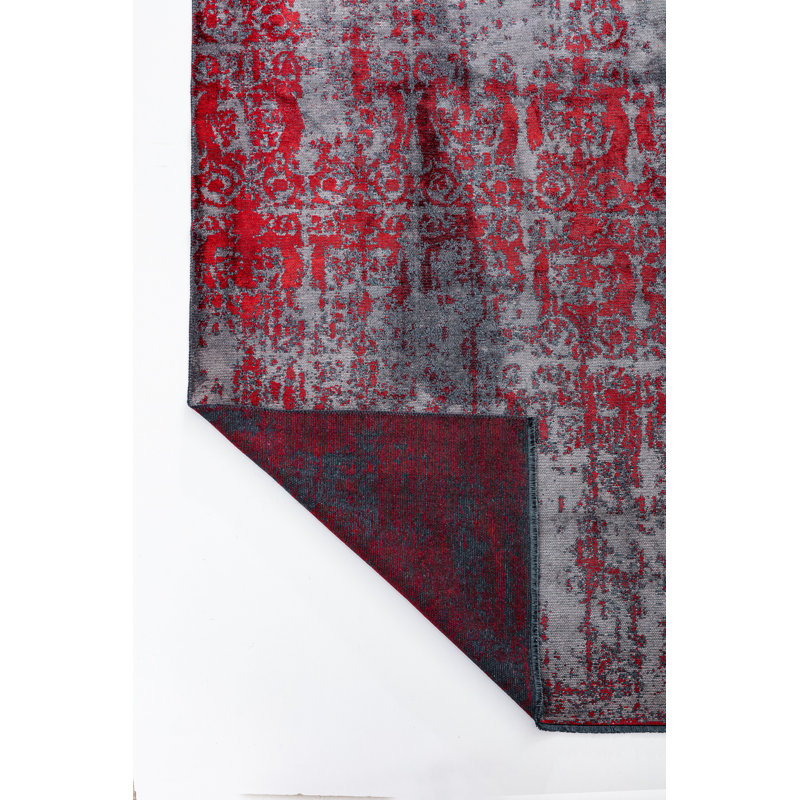 Rapture Gray/Red Luxury Area Rug, Rectangle 7'10" x 11'2"