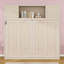 Lit escamotable double avec tablettes de rangement