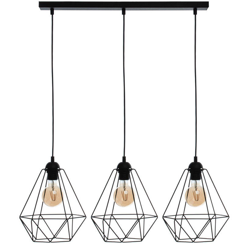 Basket 3 - Light Kitchen Island Pendant, Black