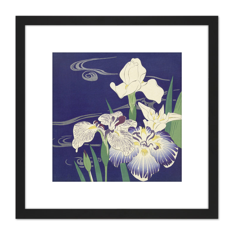 Tsukioka Kogyo Irises Purple and White Plants 1 Piece Single Picture Frame Painting