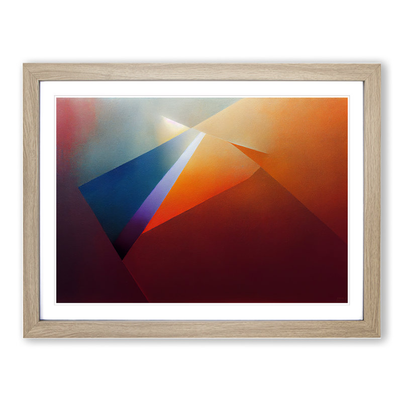 Beautiful Abstract - Single Picture Frame Print, Oak Framed, 46cm H x 64cm W x 2cm D