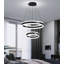 Lustre moderne à 2 anneaux DEL à intensité variable noir-130133966