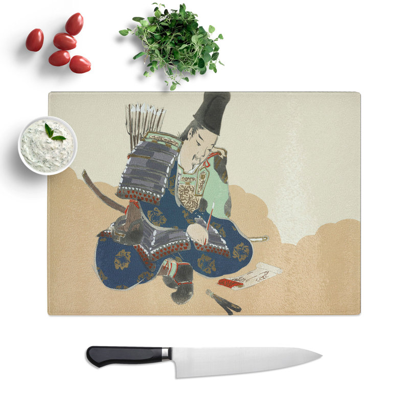 Samurai Vol.3 by Kamisaka Sekka Chopping Board, 0.4cm H x 20cm W x 28.5cm L