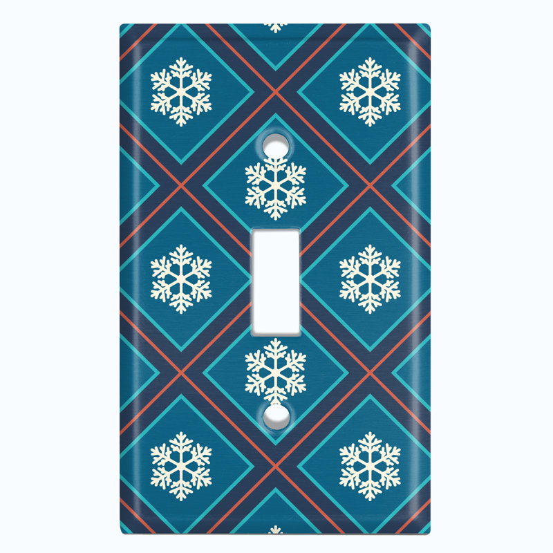 Plaque murale d'interrupteur à bascule Christmas Snow Flakes