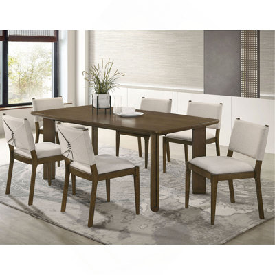 7-piece Rectangular Wood Dining Room Table Set