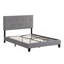 Full Size Upholstered Platform Bed Frame With Modern Button Tufted Linen Fabric Headboard, No Box Spring Needed, Wood Slat Support, Easy Assembly, Grey-1658211492