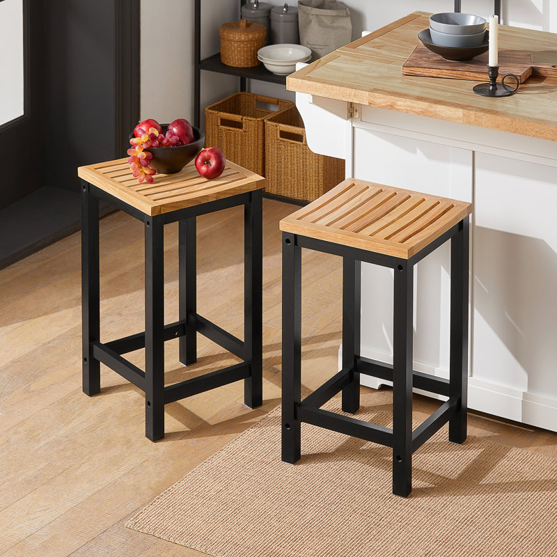 Mitzi Solid Wood Counter Stool, Black