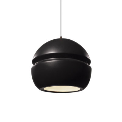 Radiance Ceramic Small Sphere 1-Light Pendant - White Cord