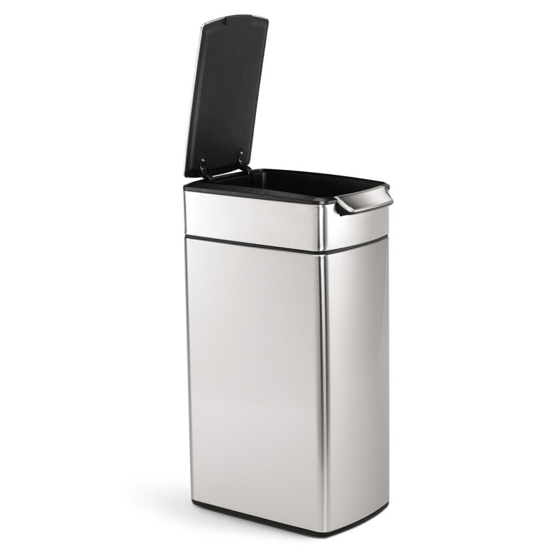 Simplehuman 40L Slim Touch-Bar Bin, Brushed Stainless Steel