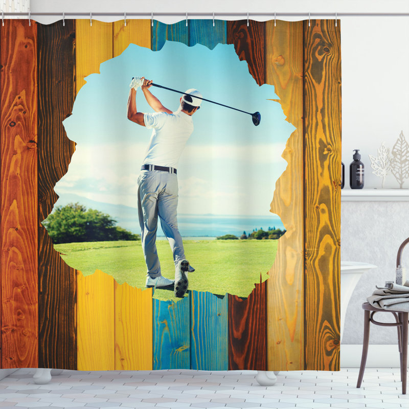Shower Curtain with Hooks Included, 70" H x 69" W