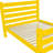 Yellow Solid Wood Queen Bed Frame