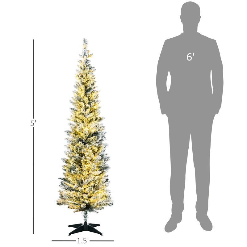 Arbre de Noël de 5 pi de hauteur avec 110 blanc chaud, 294 pointes, prise artificielle de longue durée sans choix