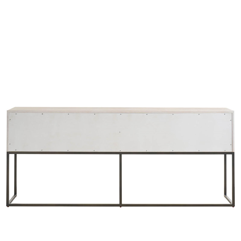 Console en bois massif de 76 po Baxley, Ivoire ivoire