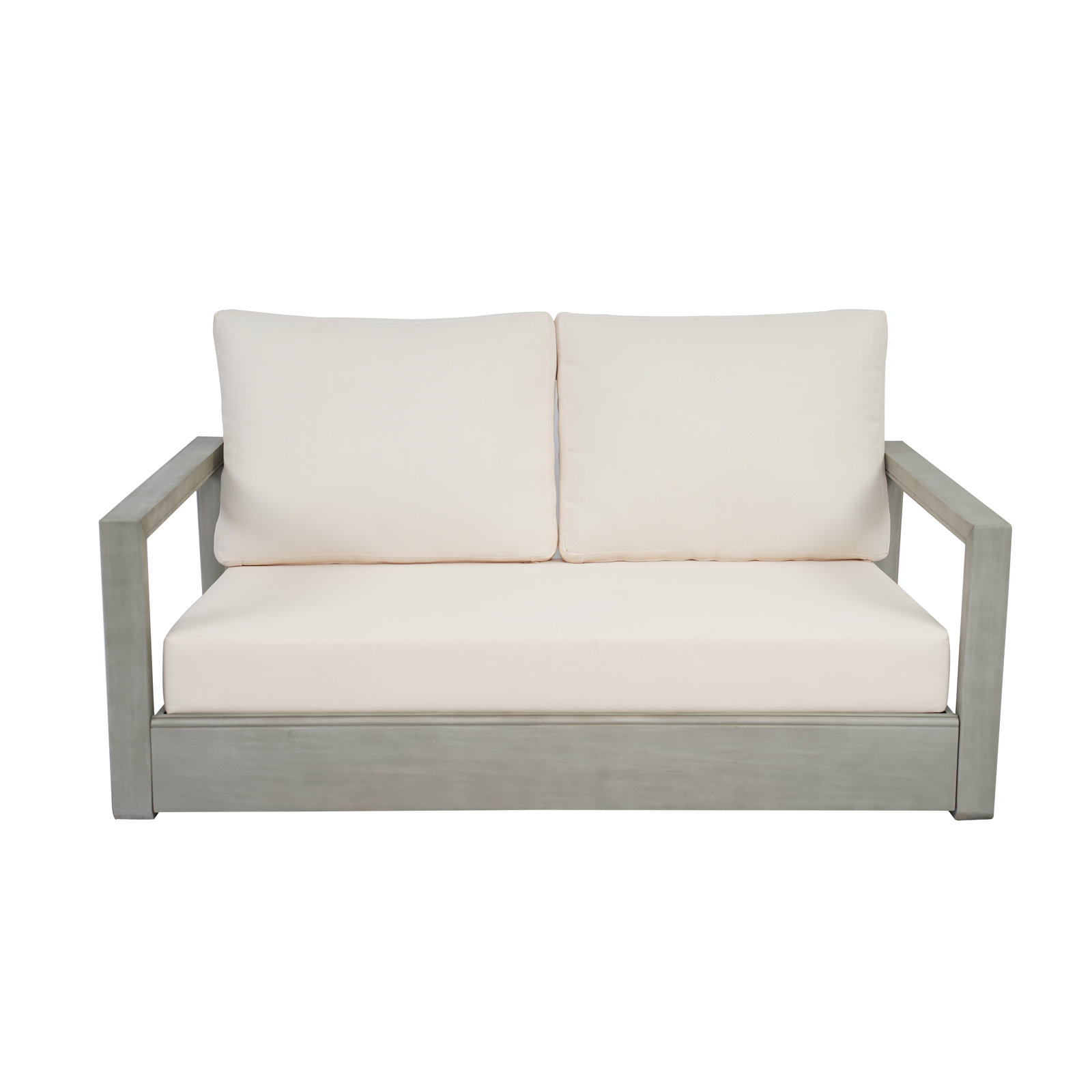 Donnie 2 Piece Seating Group with Cushions, Light Gray
