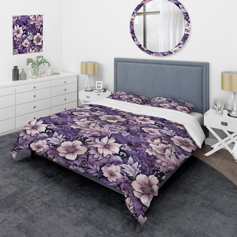 Literie Eerie Elegance Moody, Housse de couette pour grand lit et 2 taies décor