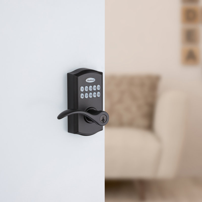 Iron Black Electronic Keypad Deadbolt Lever with SmartKey