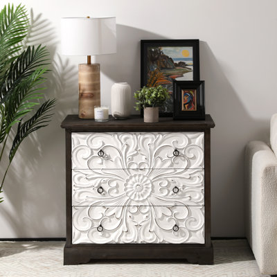 3 Drawer Dresser, 32" Wide Accent Chest