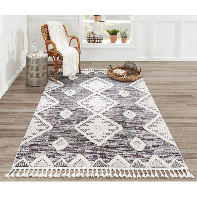 Adhnan Geometric Indoor Rug, Runner 2'3" x 8'