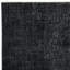 Tapis noir en laine surteint à la main 3,7 x 6,7 pi. Tapis turc rétro pour le salon