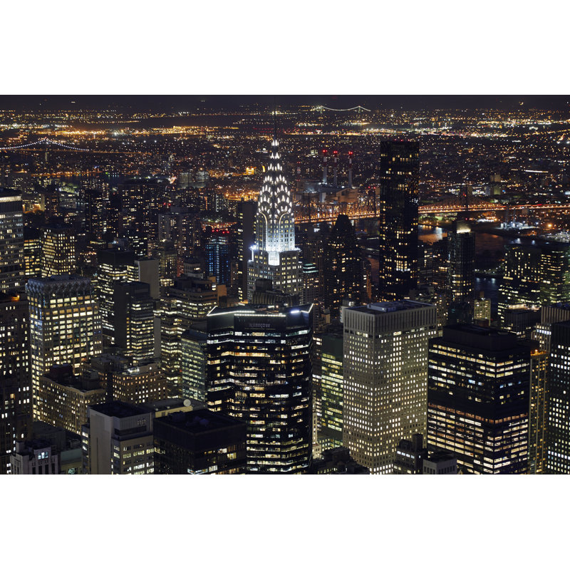New York at Night III by James McLoughlin - Photograph, 20cm H x 30cm W, Wrapped Canvas