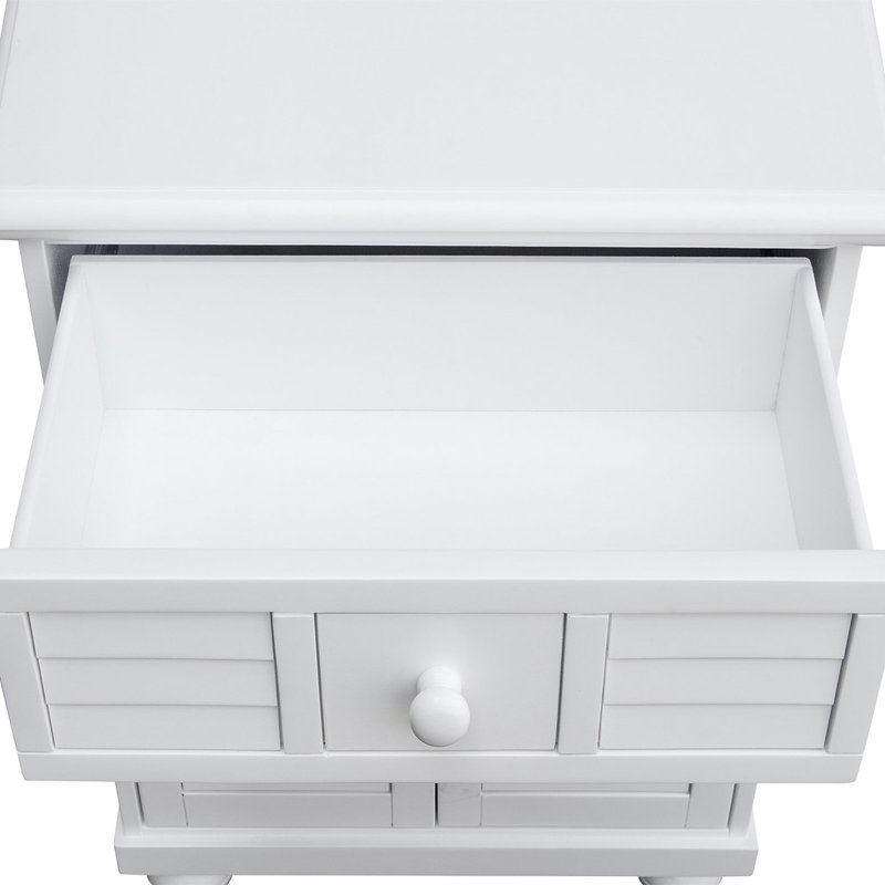 Beachfront Friedrich 2 Door/Single Drawer Nightstand, White
