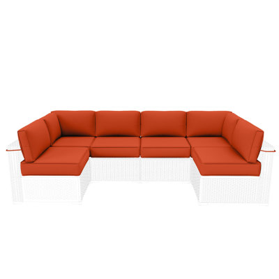 14-Piece Outdoor Replacement Cushion Set Seat/Back Cushion，26'' W X 26'' D，Only Cushions